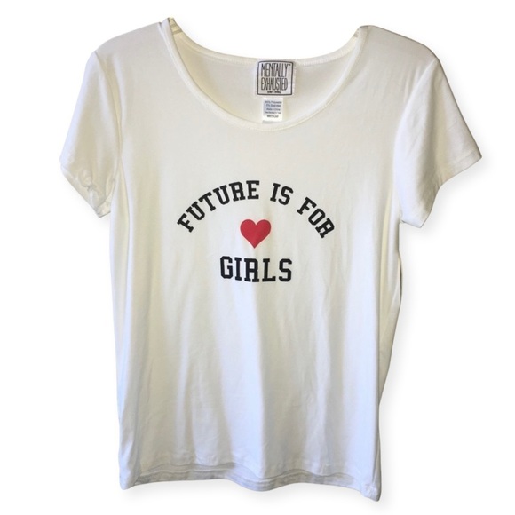 White M top tshirt future is ❤️ for girls shirt SOFT ! - Picture 1 of 7